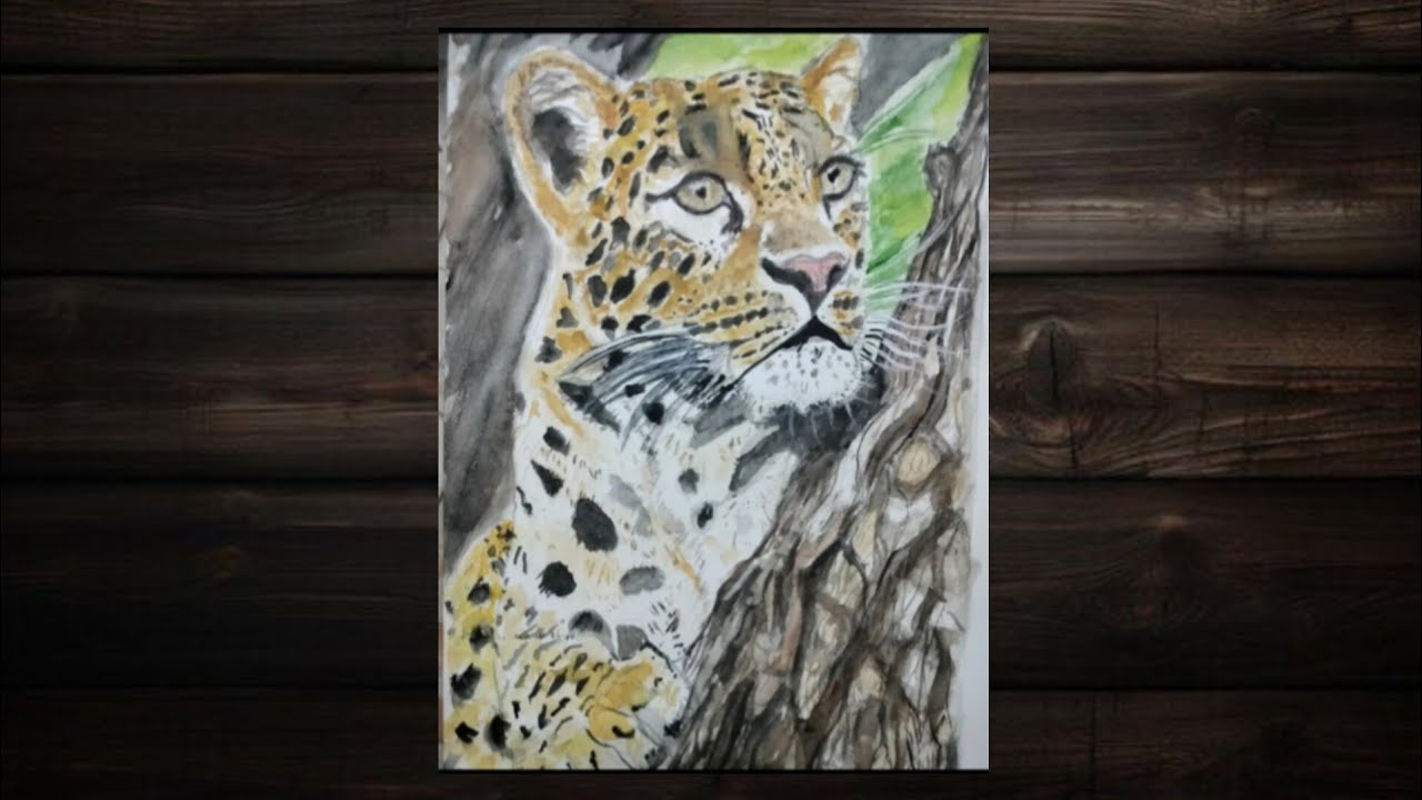 Leoperd water colour painting gk 