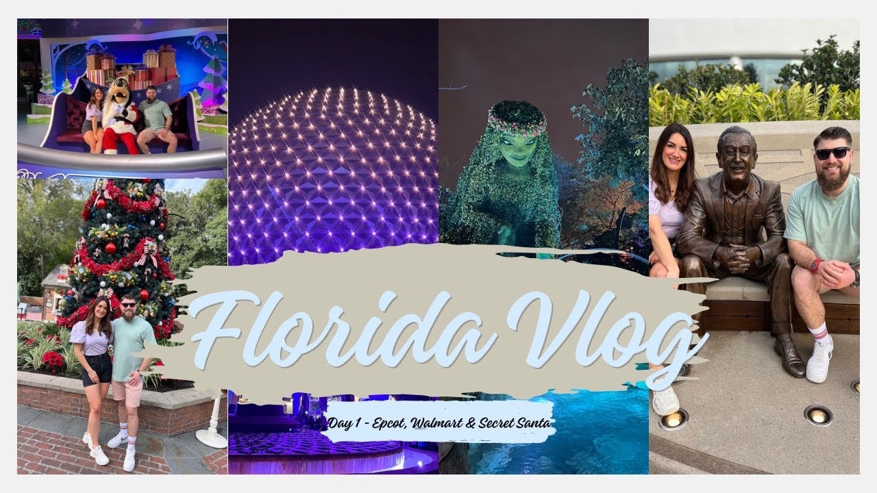Disney World Vlog | DAY 1 | Epcot, Walmart & Secret Santa! | ORLANDO | DAY 2