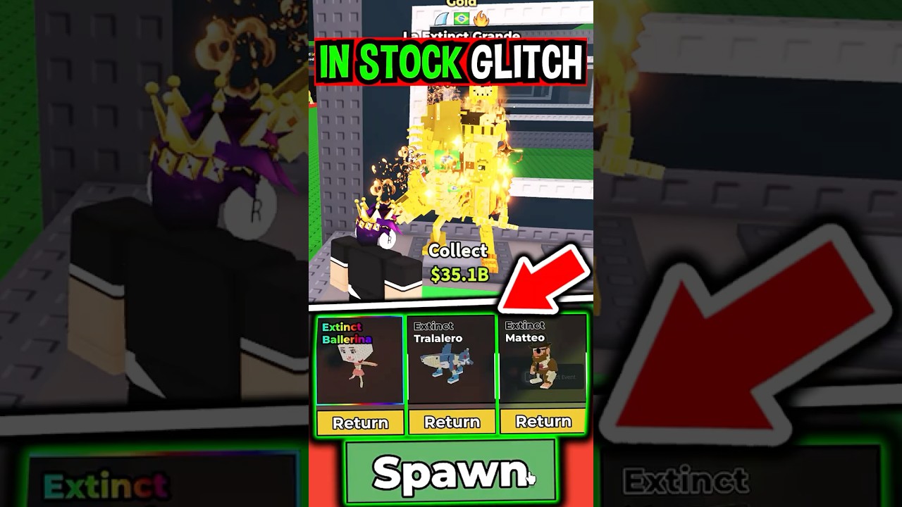 LA EXTINCT GRANDE STOCK GLITCH in Roblox Steal a Brainrot..
