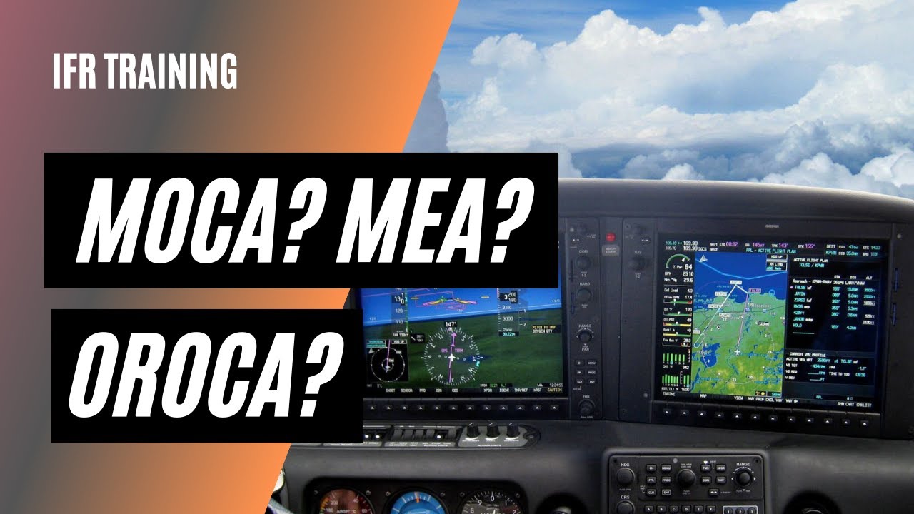 Объяснение высот для полётов по ППП | MEA MOCA и OROCA на карте низких высот на маршруте | Минима...