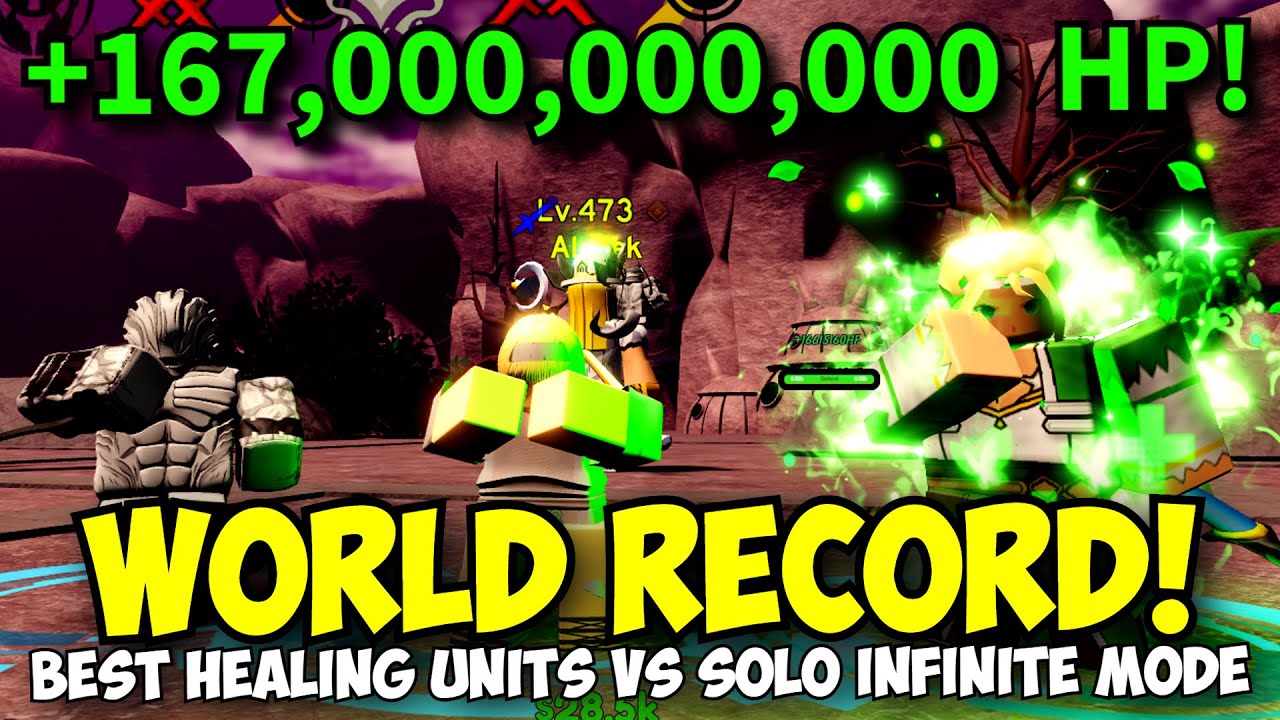 [WR] +167,000,000,000 HP! Best Healing Units Vs Infinite Mode (SOLO) | ASTD Challenge