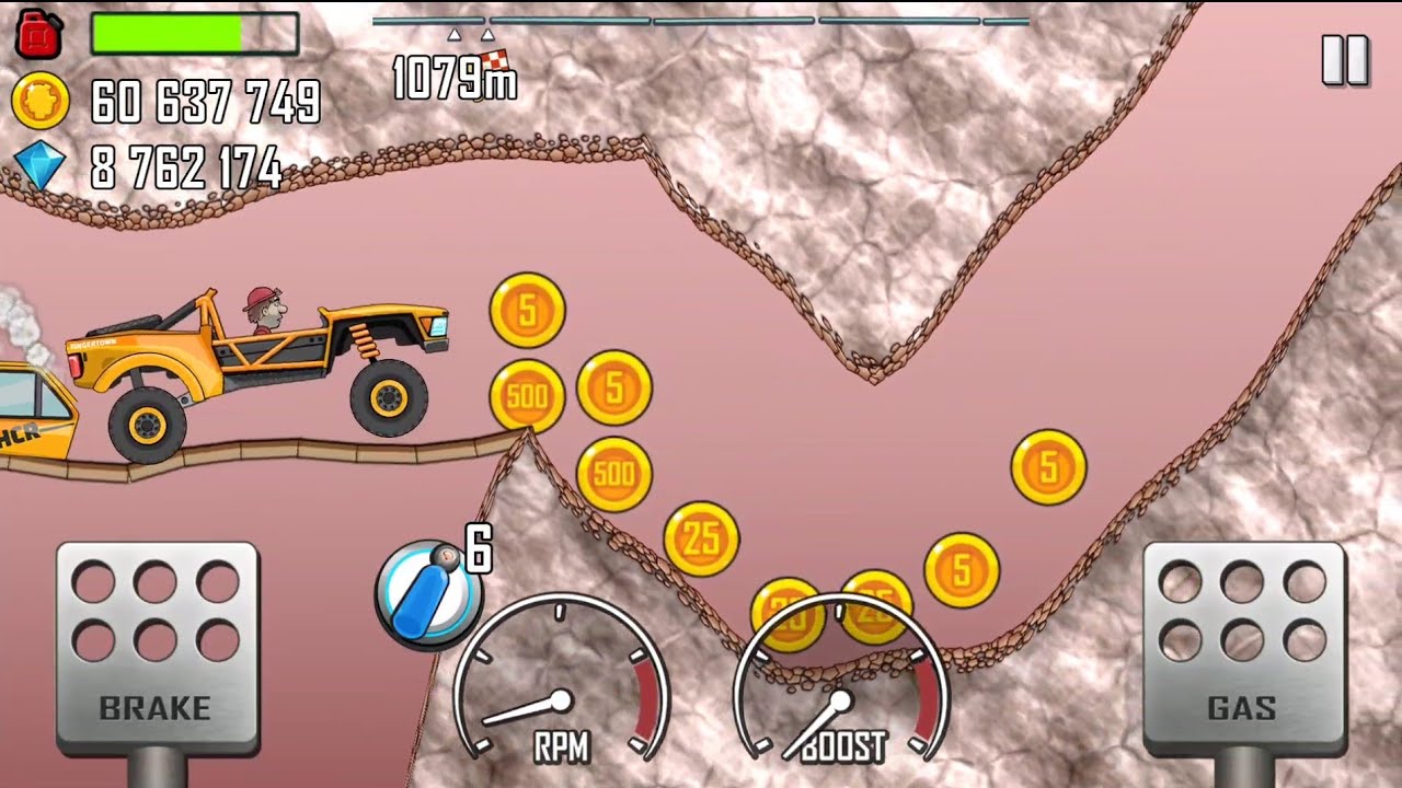 Hill Climb Racing in Mars Season With Trophy Truck Driving Android Gameplay