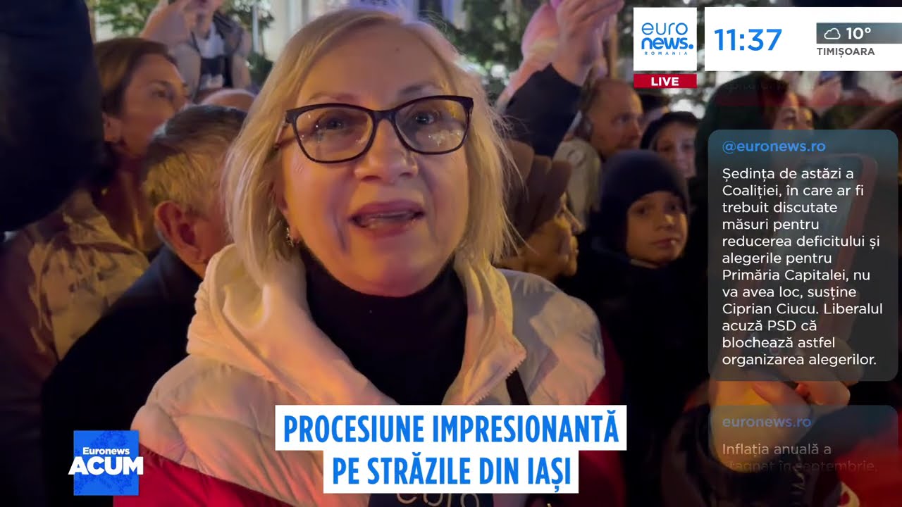 Procesiune impresionantă la Sf. Parascheva. Aproximativ 30.000 de oameni pe străzile din Iași