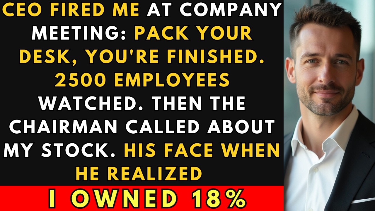My CEO Fired Me At Company Meeting—Then Chairman Called About My Stock | Office Revenge