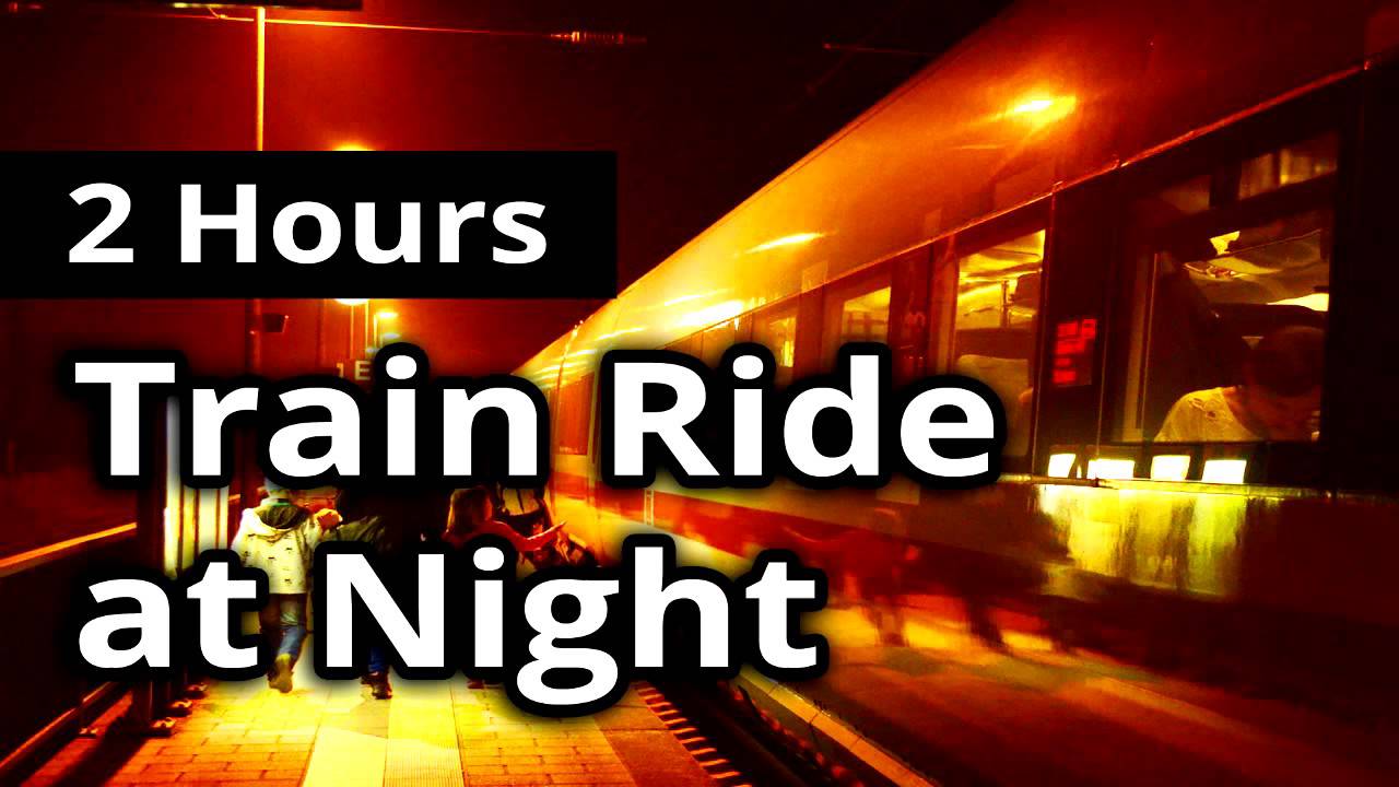 RIDING a TRAIN at NIGHT - Relaxing SLEEP Sounds Ambience for 2 HOURS