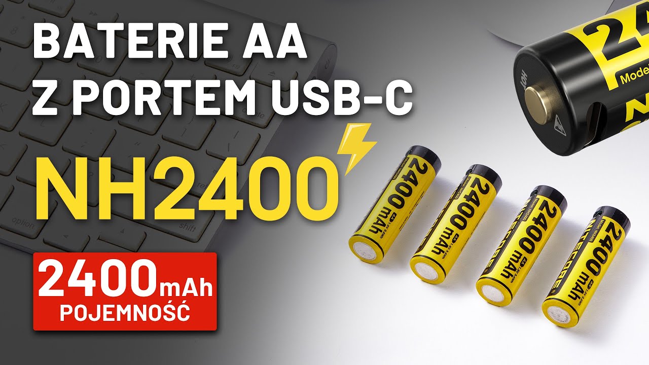 Baterie AA z portem USB-C Nitecore NH2400 | Oficjalna recenzja wideo