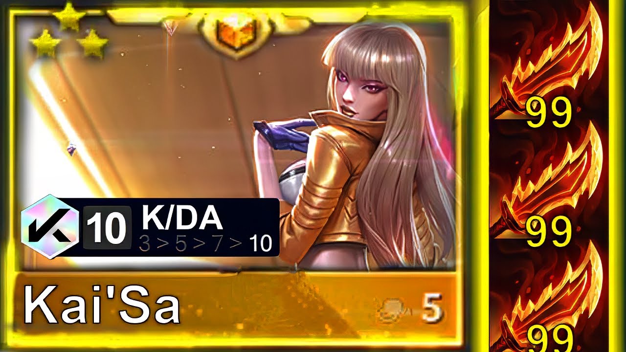 x3 Guinsoo 10 K/DA Kai'Sa ⭐⭐⭐  
