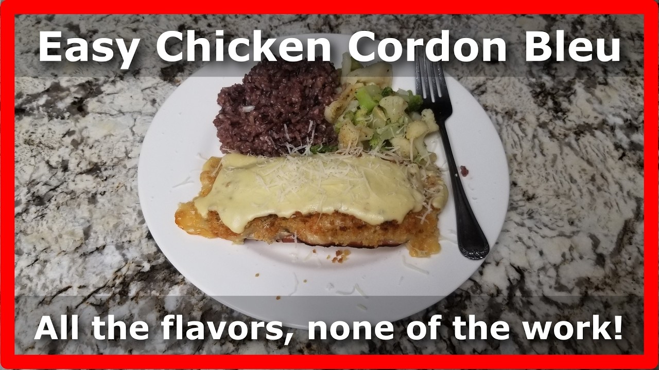 Diner Dinner #3: Easy Chicken Cordon Bleu with Garlic Wild Rice and Steamed Veggies - Uncle D Cooks