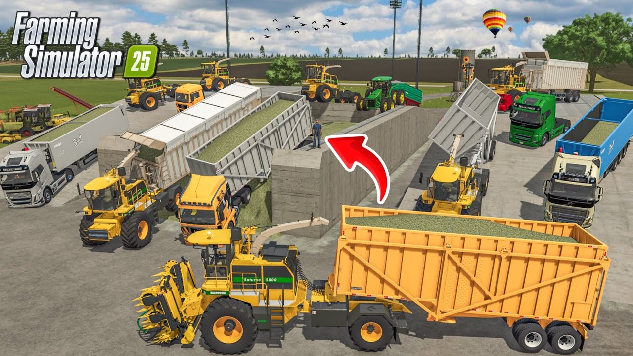 Building a 5 Million Capacity Chaff Silo & Filling It with Maize In Fs25 | Farming Simulator 25