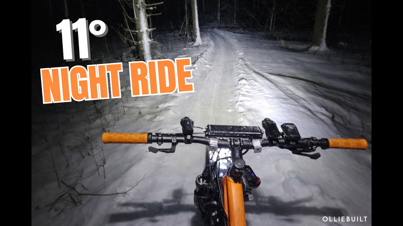 I Went Fat Biking in a Night Snowstorm | POV Ride