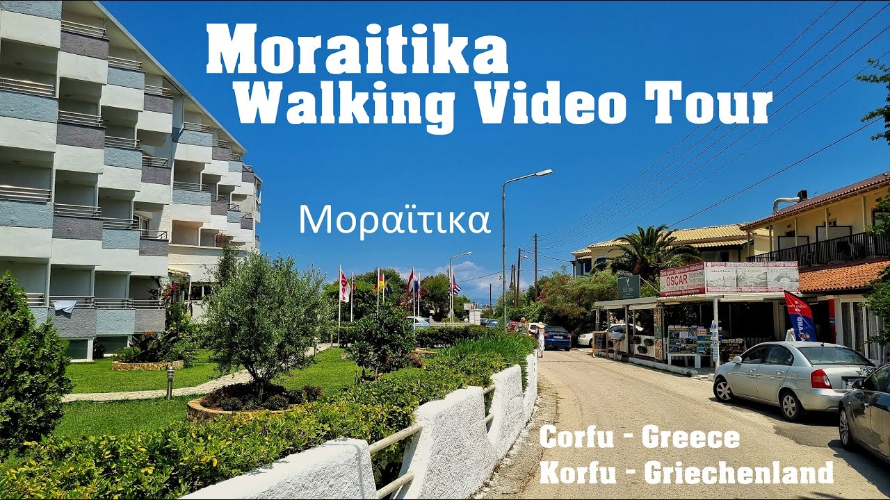 Moraitika Walking Video Tour | Μοραϊτικα | Corfu | Korfu [4K] Greece | Griechenland | Ionic Island