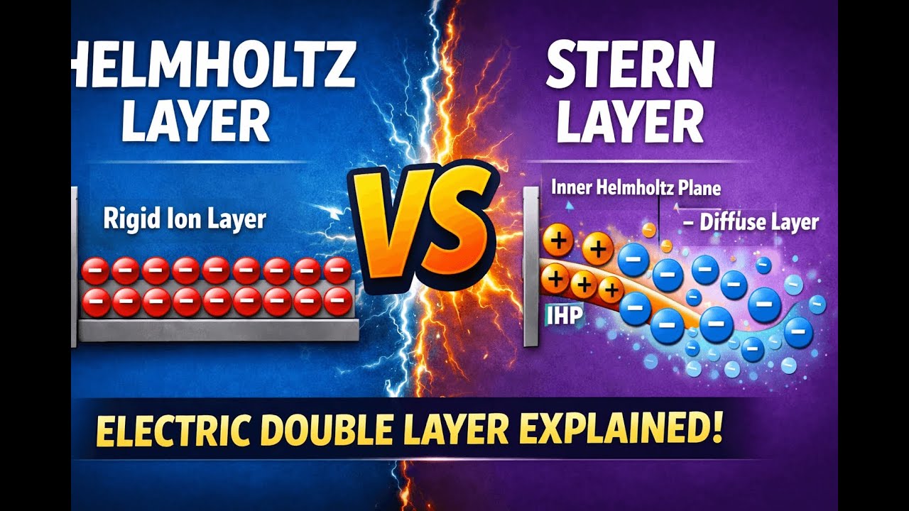 Electric Double Layer Theory: Helmholtz & Stern Layer Easy Explanation