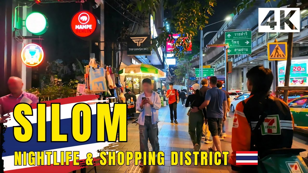 [4K] Nightlife and Shopping Areas in Silom, Bangkok 🇹🇭 Walking Tour