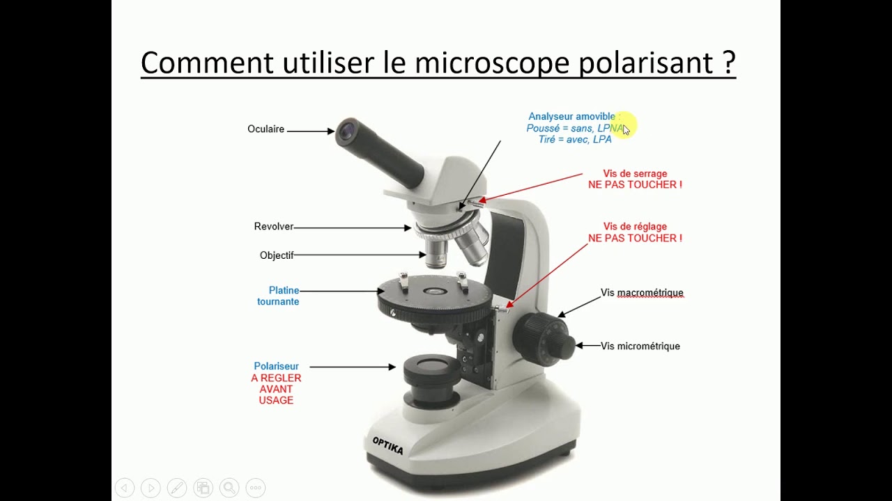 Comment etudier une roche au microscope polarisant