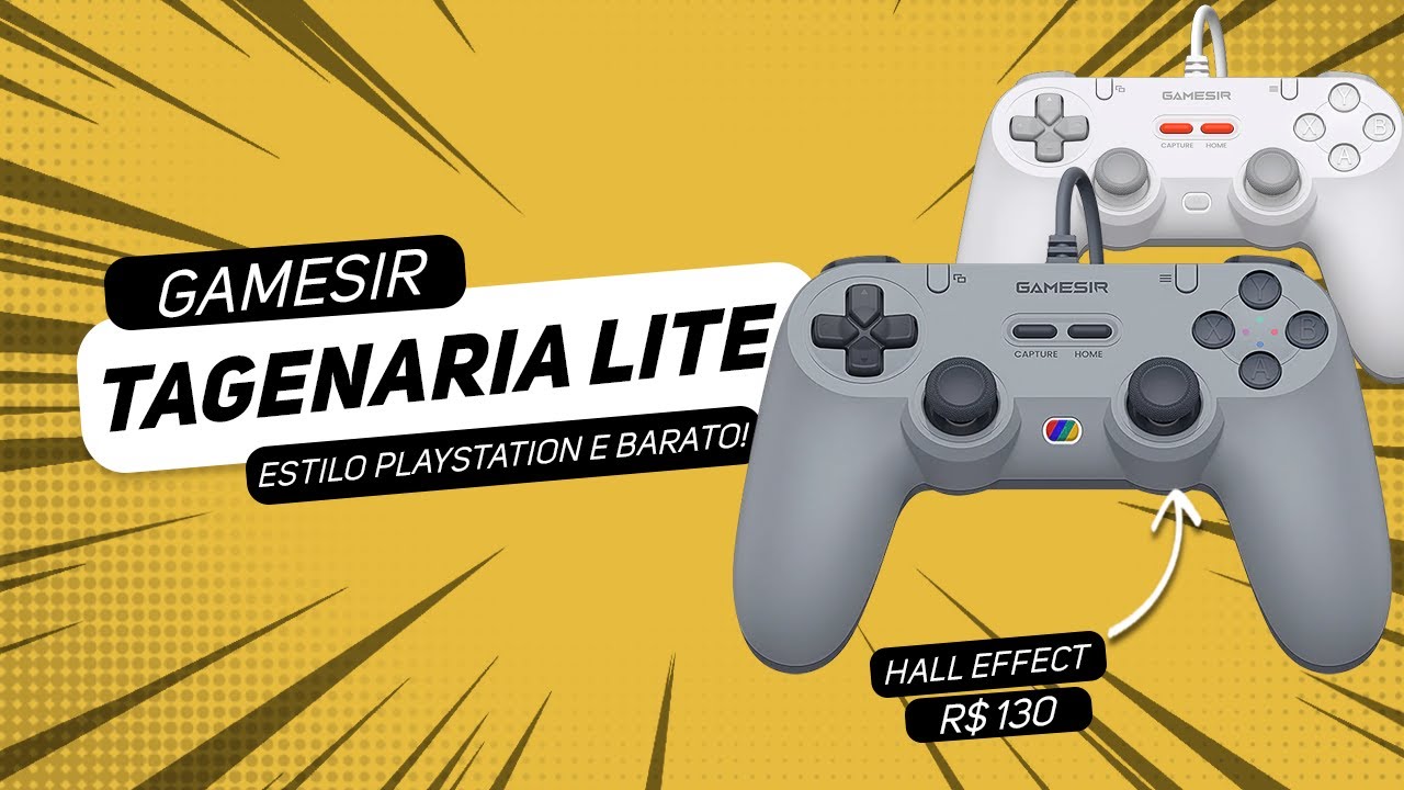 CONTROLE ESTILO PS2, BARATO E COM RECURSOS MODERNOS! Gamesir Tagenaria Lite ANÁLISE / VALE A PENA?