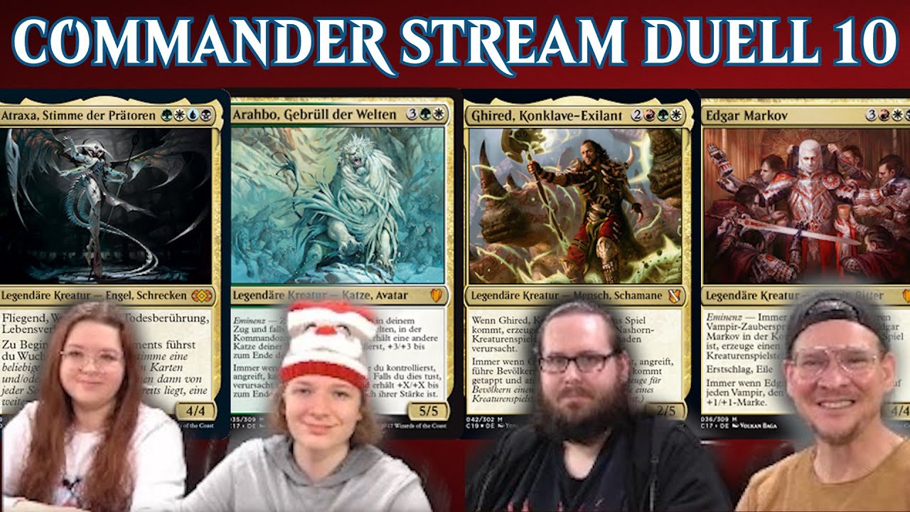 MTG Commander Multiplayer Duell 10 | Magic the Gathering deutsch | Trader | Tutorial Duel Match