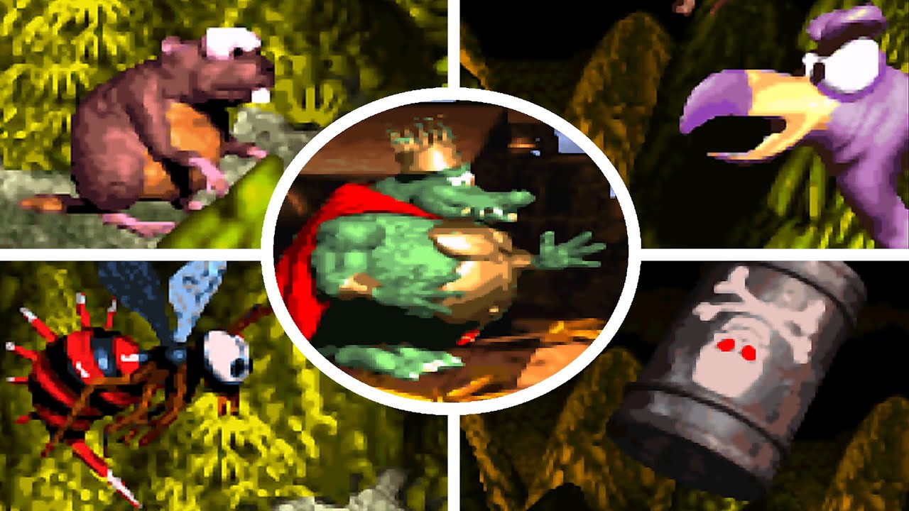 Donkey Kong Country - All Bosses (No Damage)