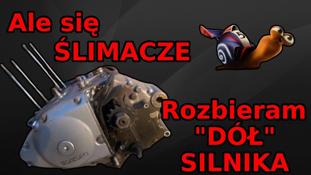 Rozbieramy silnik cz 2. Rozbieranie dołu silnika Suzuki Marauder 125 GZ oraz DR i GN. Ślimaczymy
