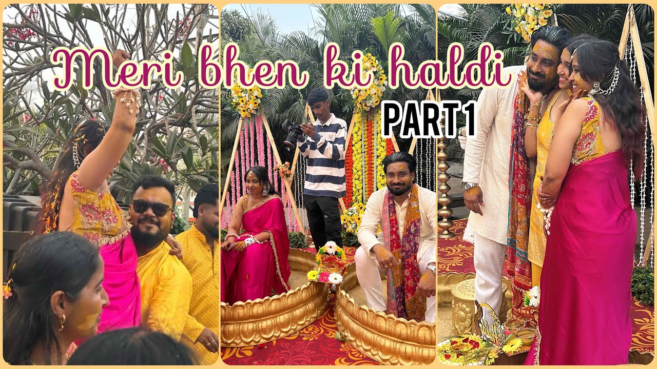 Haldi vlog part 1 | full enjoyment ❤️ | nikita singh 