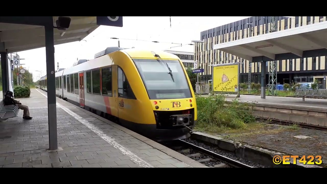 Alstom Coradia LINT 41 auf der Linie RB15 fährt gerade am Bad Homburg aus (Taunusbahn) (HLB)
