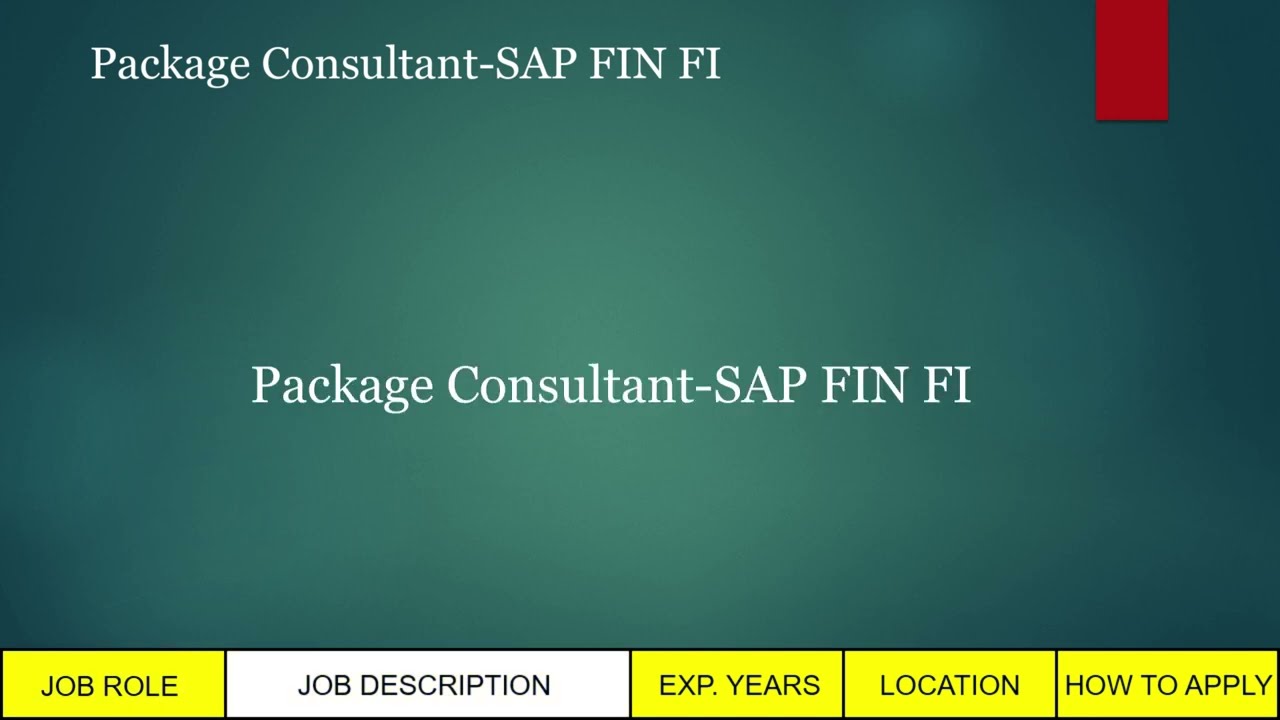Package Consultant-SAP FIN FI | Coimbatore | June 2024 | Job Apply | Naukri | IT