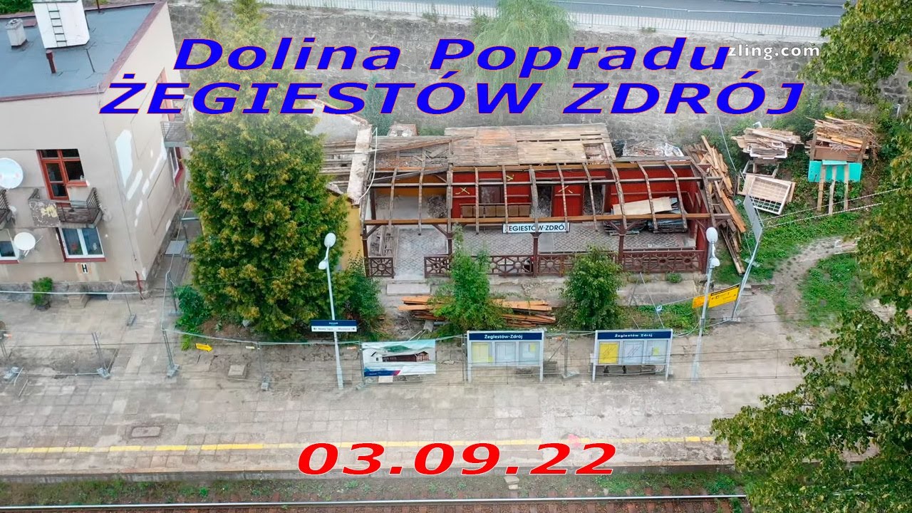 #Żegiestów #pkp #dolinapopradu Przebudowa stacji kolejowej Żegiestów Zdrój wrzesień 22