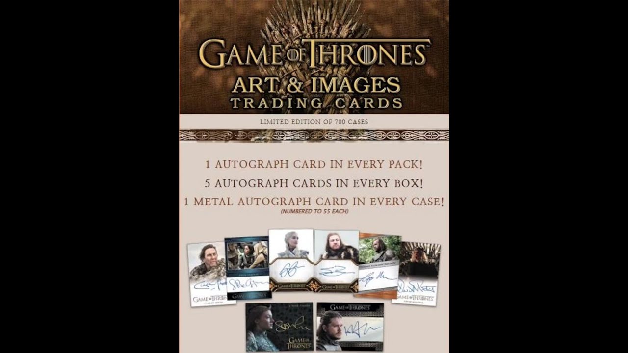 Random Packs ~ Game Of Thrones Art & Images Trading Cards Hobby Box Break #1