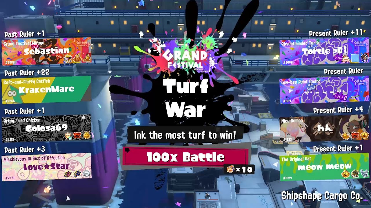 Splatoon 3 Grand Festival - Past vs Present vs Future 3, 100x Battles