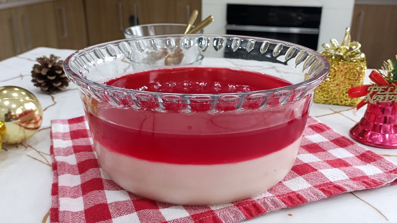Gelatina com Creme da Ceia | Sobremesa Simples Que Todo Mundo Ama