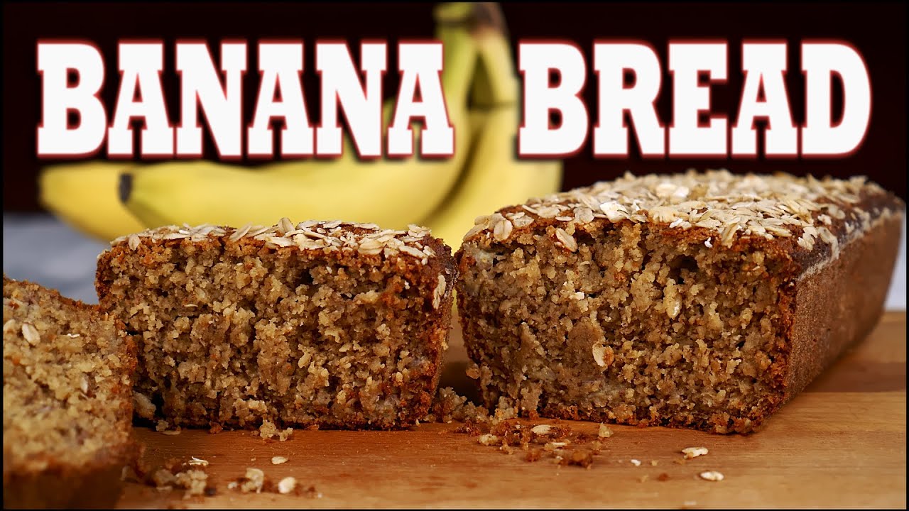 Healthy Oatmeal Banana Bread Gluten Free Recipe With Rolled Oats 🍌 🍞