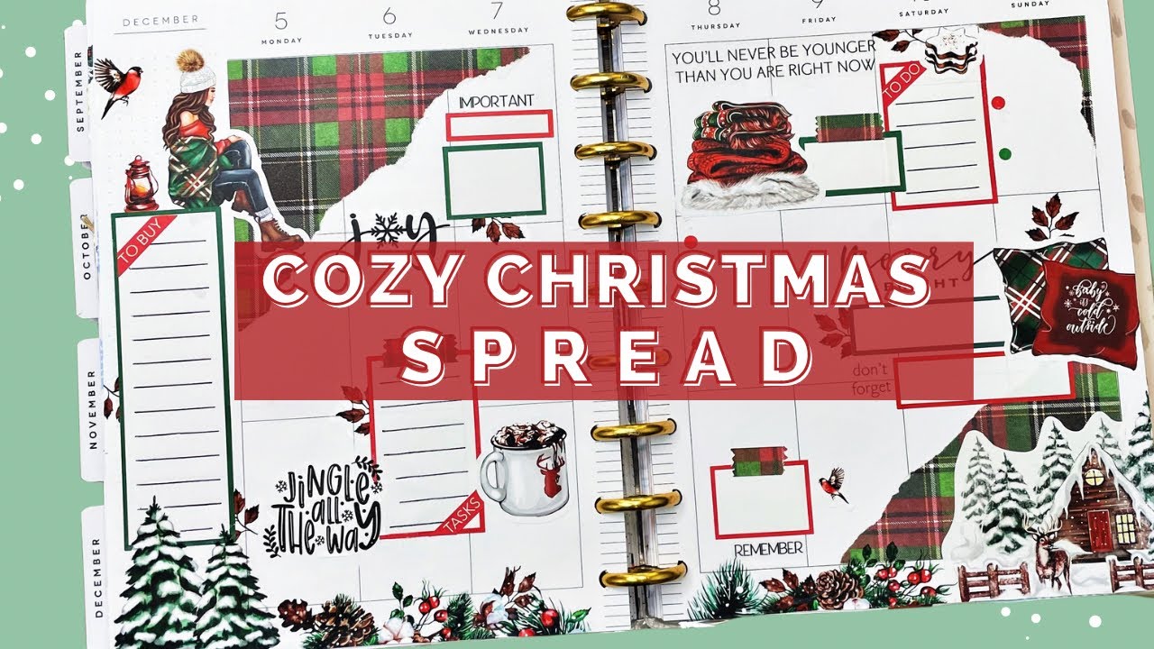 PLAN WITH ME | COZY CHRISTMAS SPREAD | THE HAPPY PLANNER