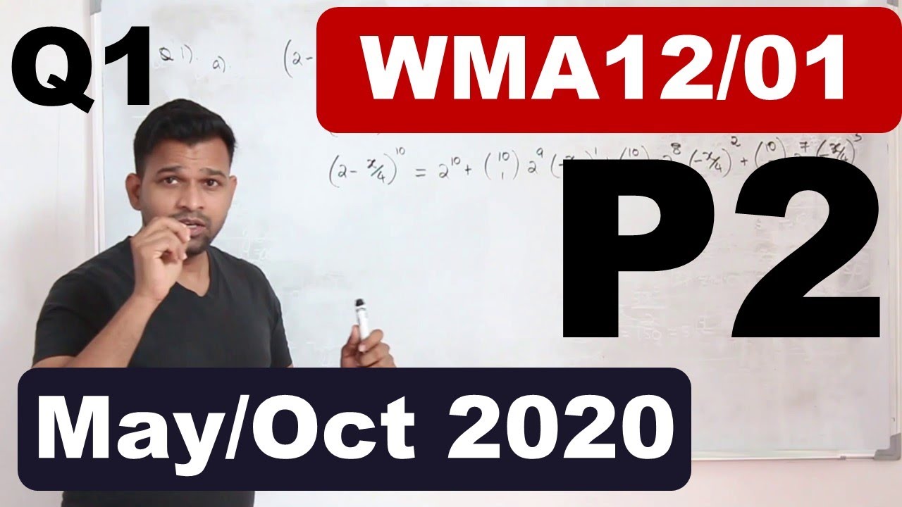 May/Oct 2020/P2 | WMA12/01 | Q.No.1 | Binomial expansion & co-efficient  | IAL Pearson Edexcel