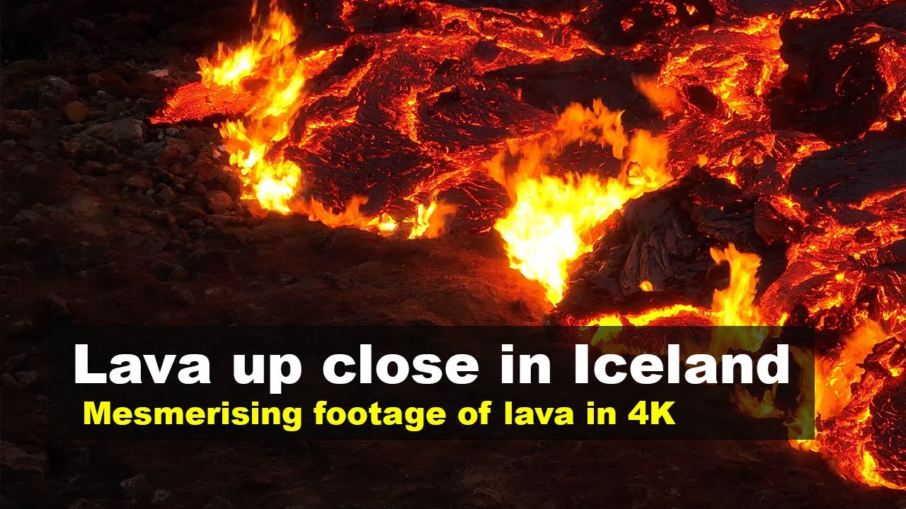 Mesmerising 4K lava footage Iceland volcano eruption 2023