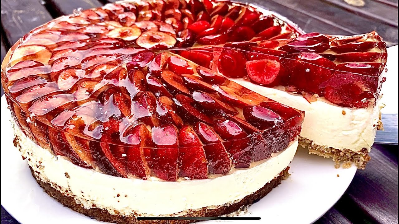 ポーランドのど田舎で即興チェリーレアチーズケーキ🍒レシピの作り方【海外在住日本人】