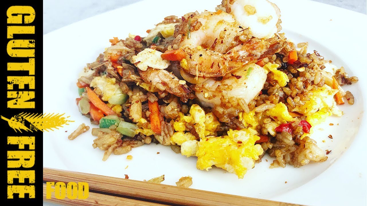 Chinese Fried Rice with Shrimp / Prawns - gluten free recipe
