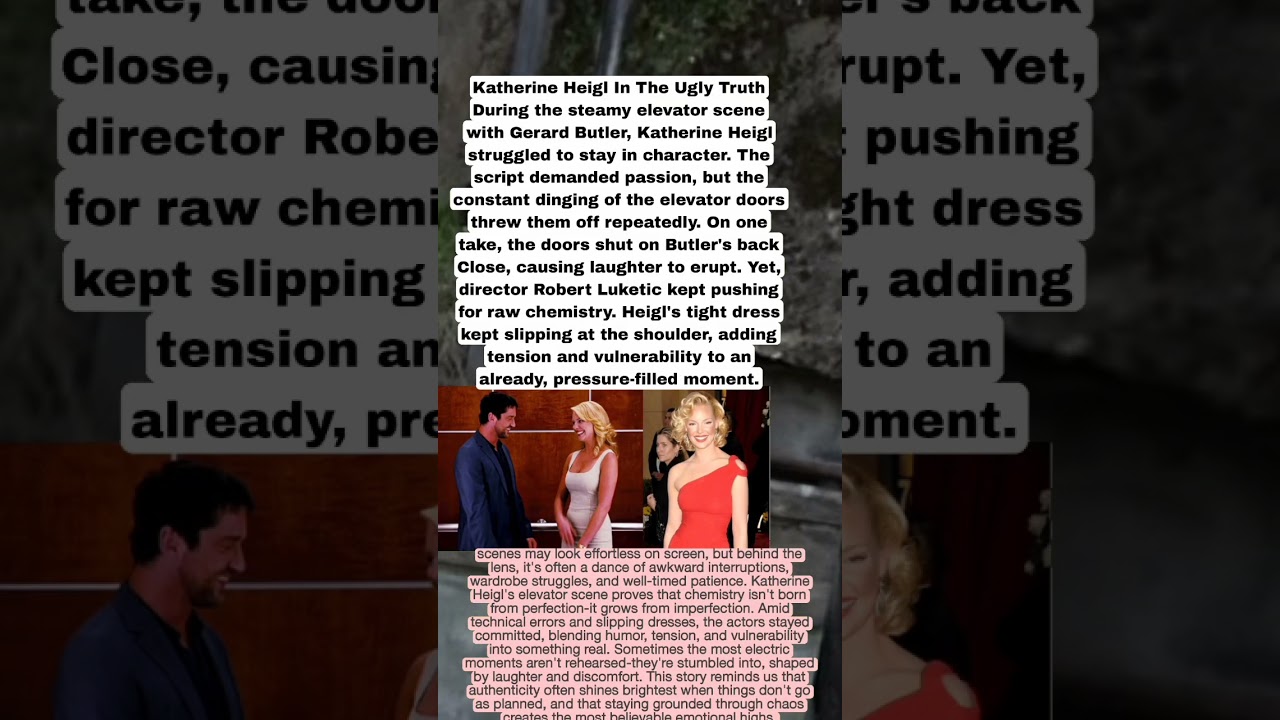 Katherine Heigl, In The Ugly Truth Elevator Scene With Gerard Butler. Katherine Heigl Struggle