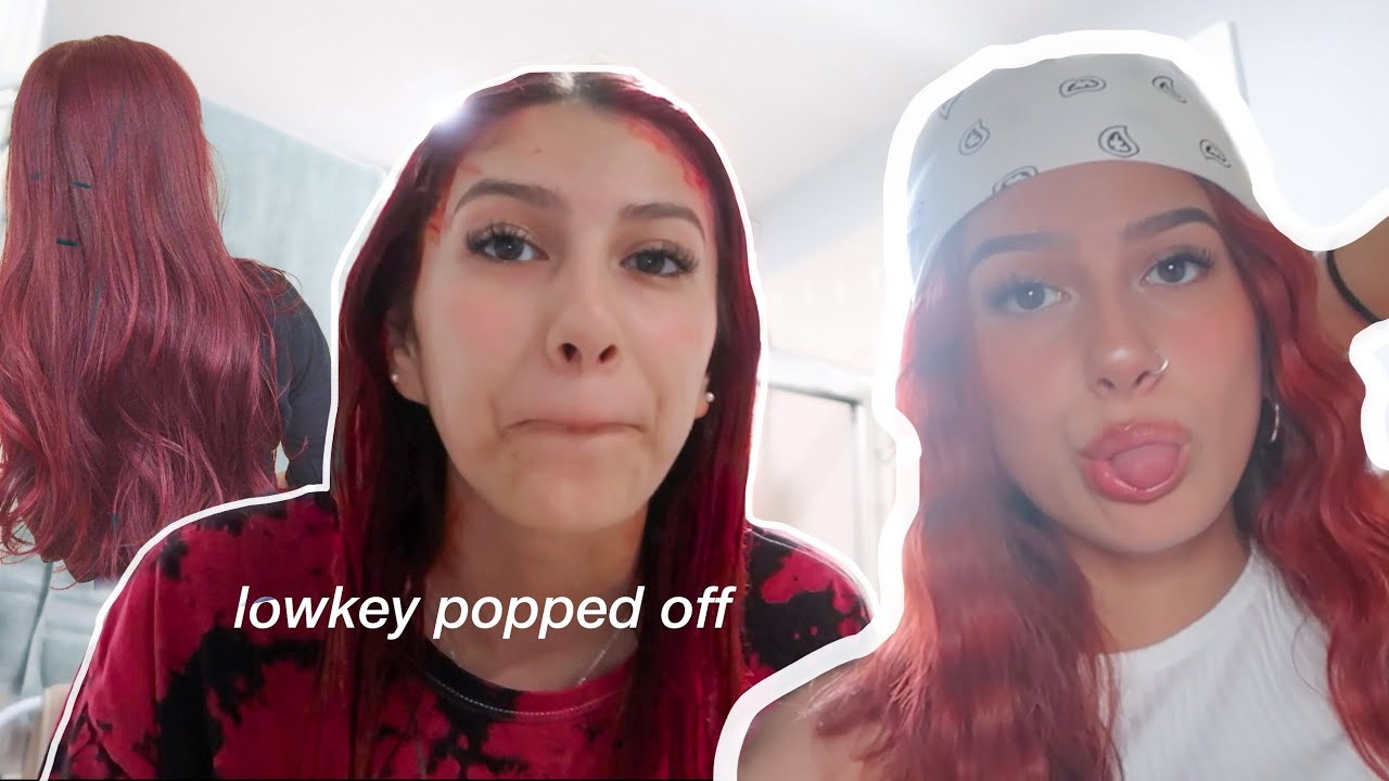 dying my hair red cause im mentally unstable
