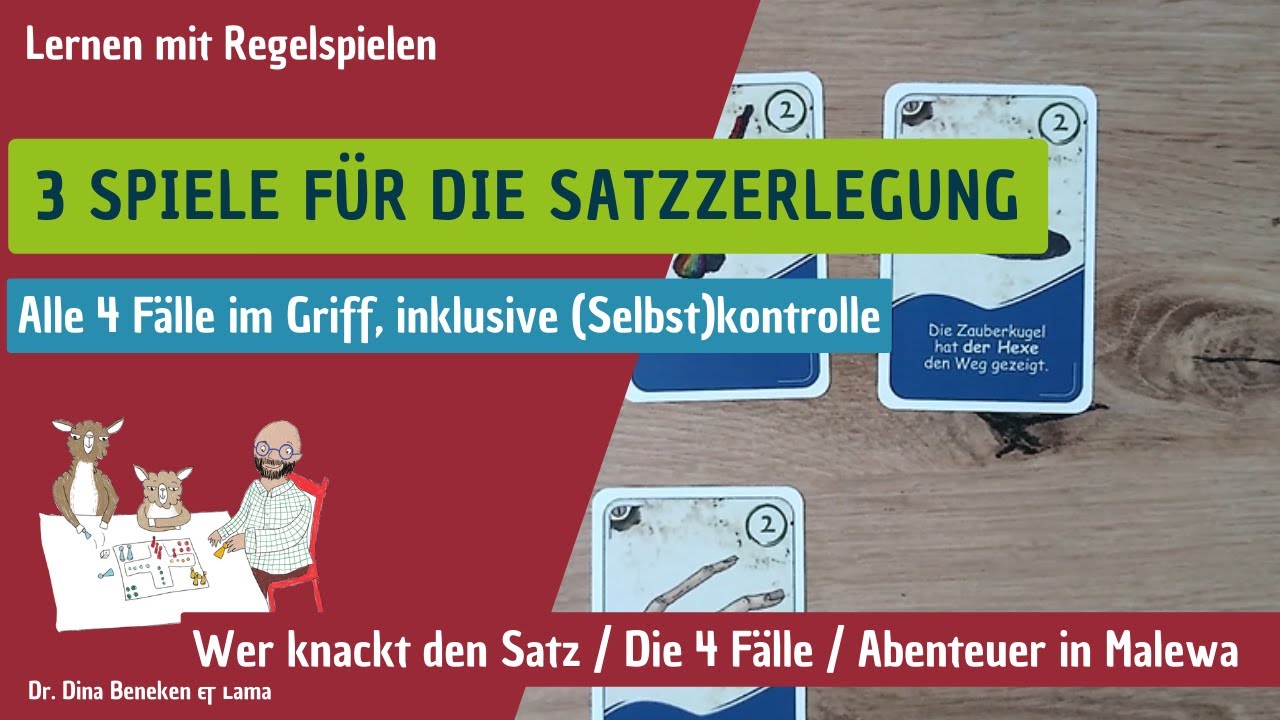 Die Satzzerlegung / 4 Fälle spielerisch entdecken: 3 Spiele zum systematischen Üben