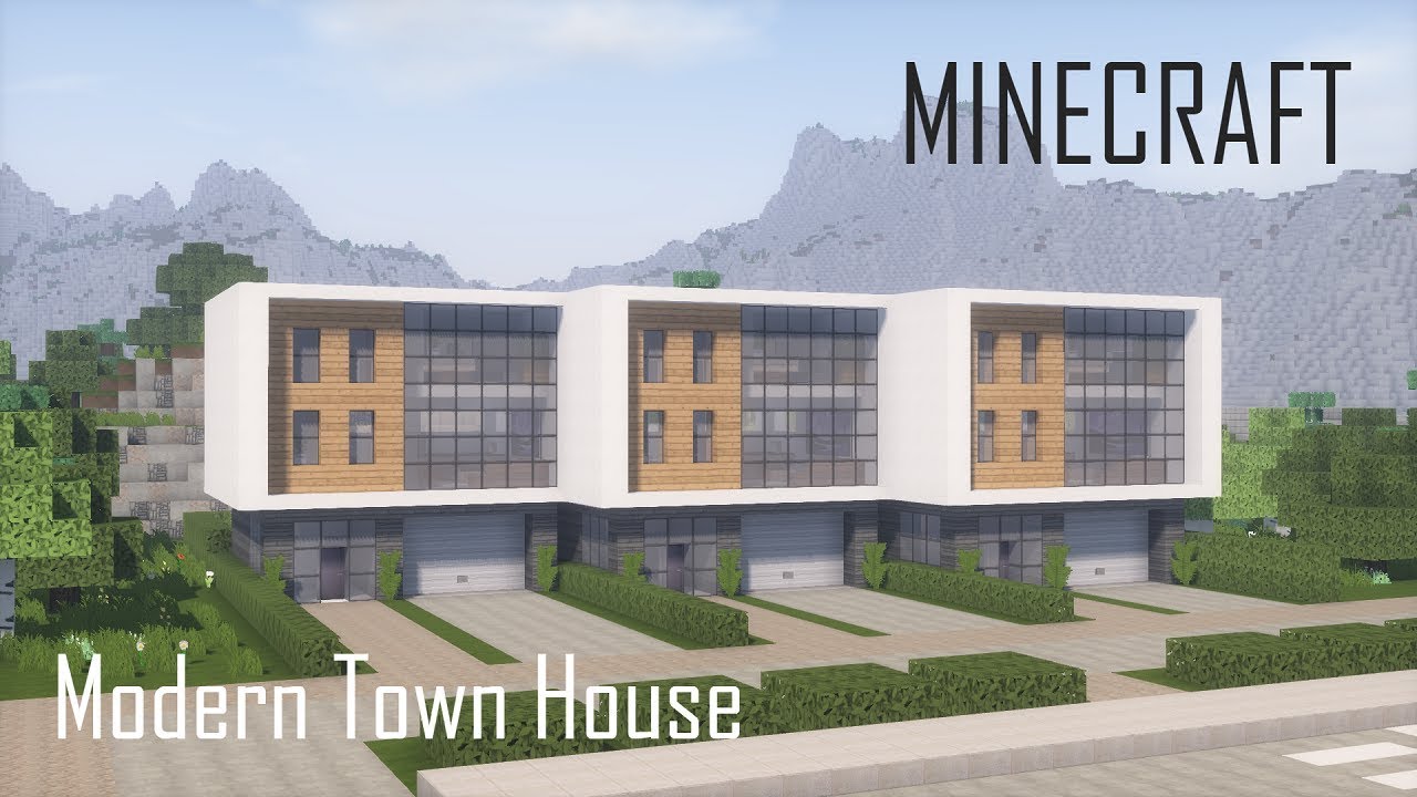 Minecraft Modern Town House 2 (full interior) + Download