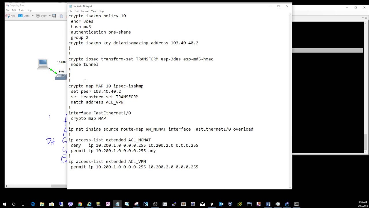 Config Series: IPSec Site to Site VPN using Crypto Maps