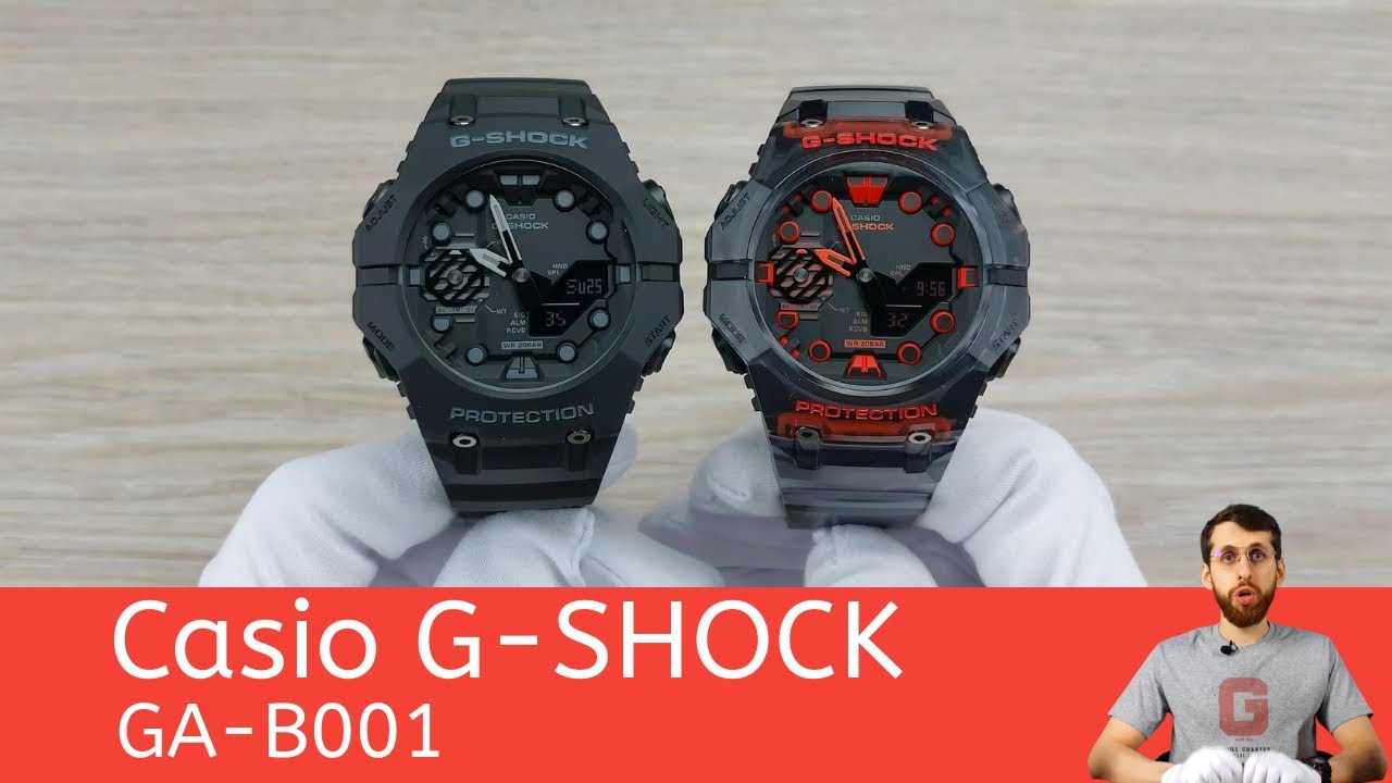 Новые футуристичные G-SHOCK / Casio GA-B001-1A и GA-B001G-1A