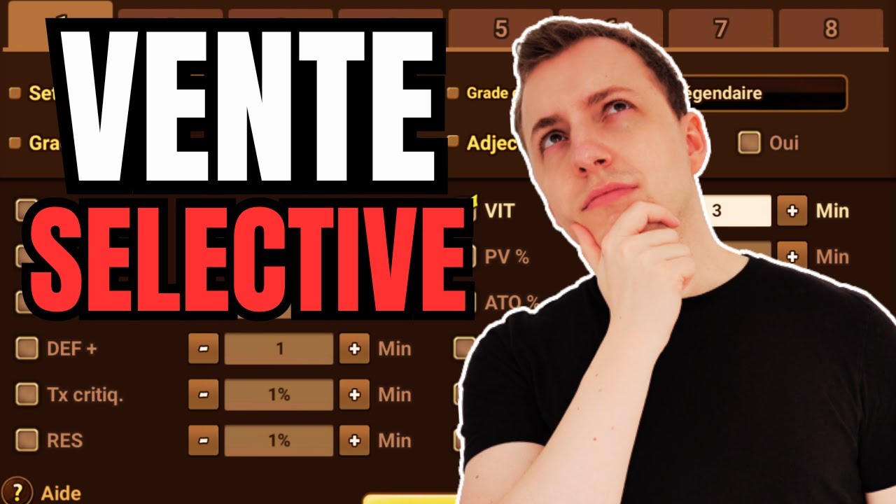 PARAMÈTRES D'EXCLUSION DE LA VENTE PERSONNALISÉS ! COMMENT ÇA MARCHE ? (Summoners war)