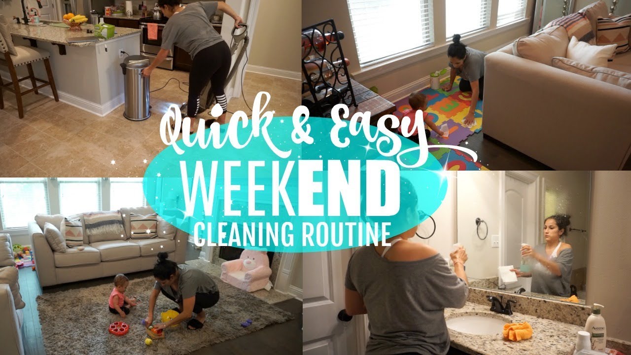 CLEAN WITH ME 2018 // QUICK & EASY WEEKEND CLEANING ROUTINE // CLEANING MOTIVATION