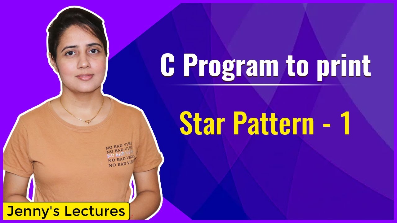 Star Pattern 1 | Printing Pattern in C | C programming tutorials