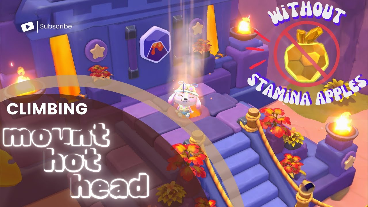 Climb Mount Hot Head/Caldera with NO stamina apple | HELLO KITTY ISLAND ADVENTURE