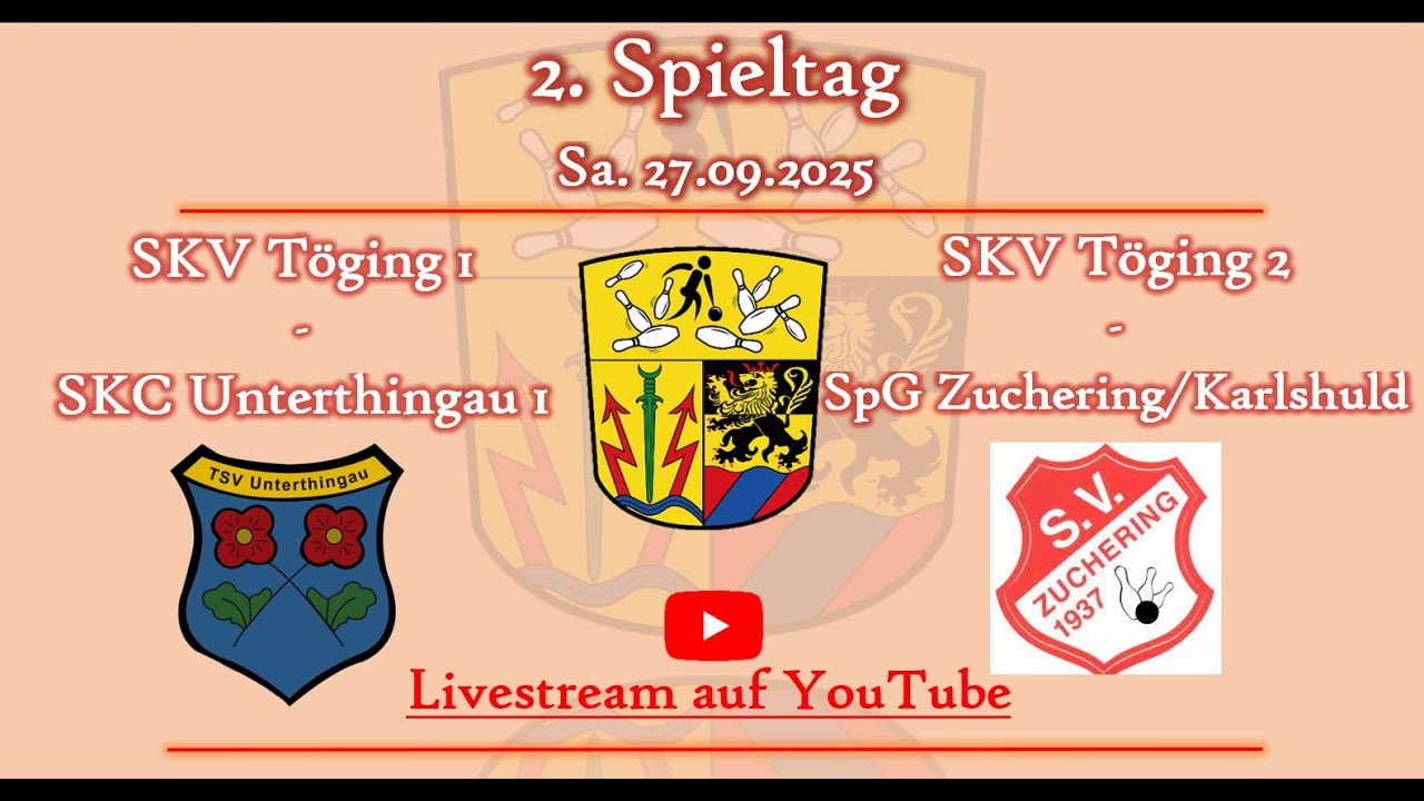 2. Spieltag SKV Töging 1 -  SKC Unterthingau 1 und Töging 2 - SpG Zuchering/Karlshuld 1