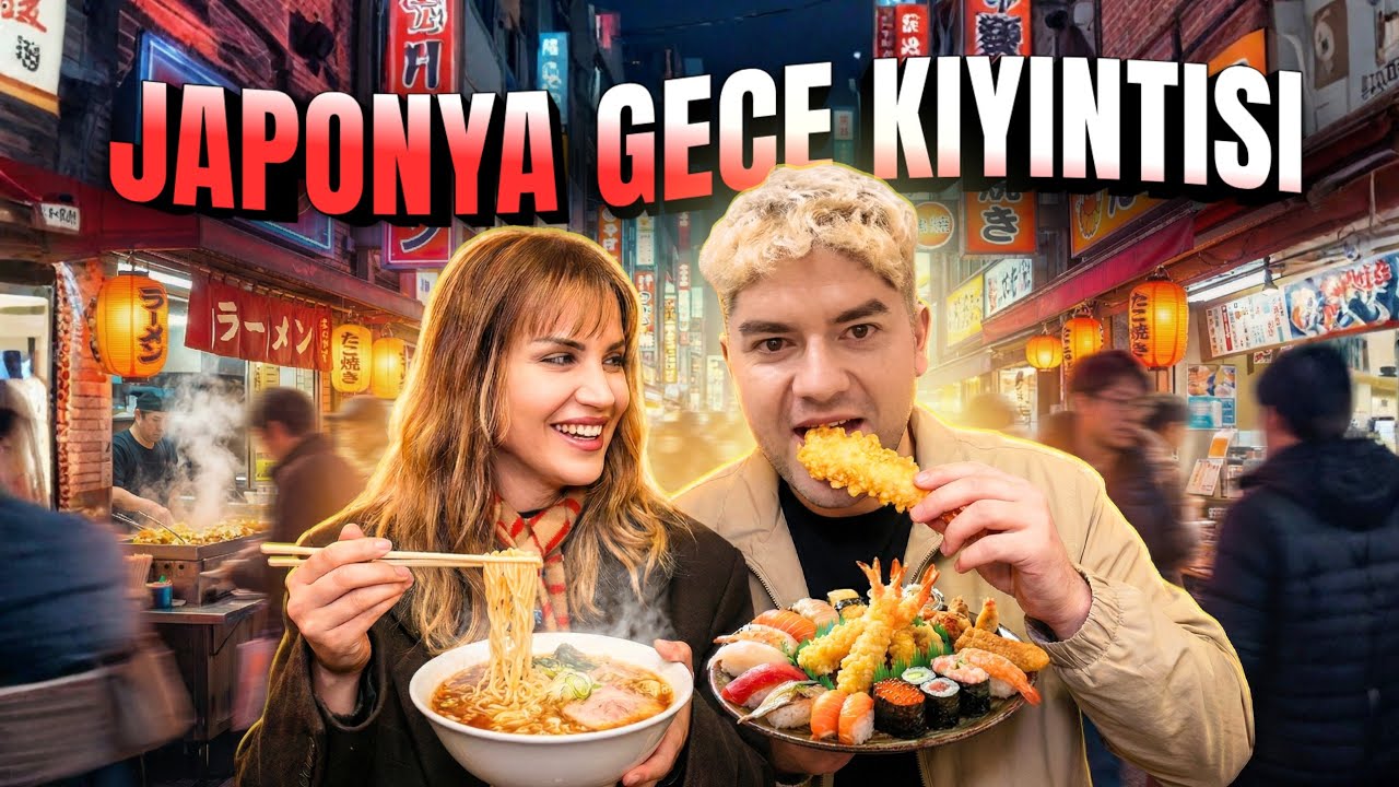 JAPONYA GECE KIYINTISI! SOKAK LEZZETLERİ🍜🍢🍙