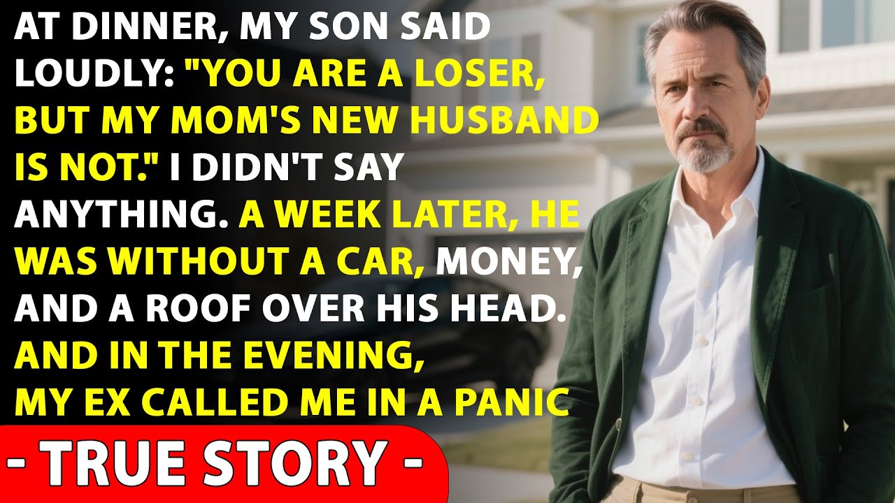 My Son Said Loudly at Dinner “You're a Loser, Mom's New Husband Isn't”. I Didn't Say Anything...