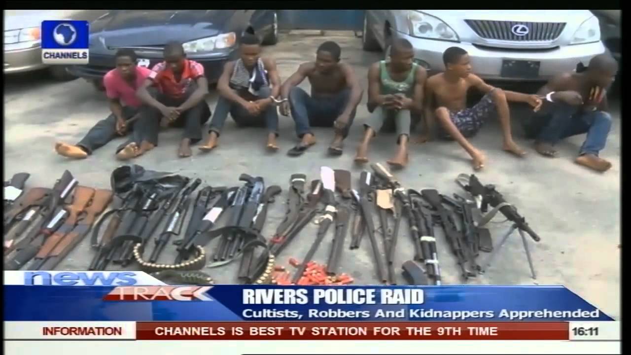 Rivers Police Raid: Cultists, Robbers, Kidnappers Apprehended 28/06/15