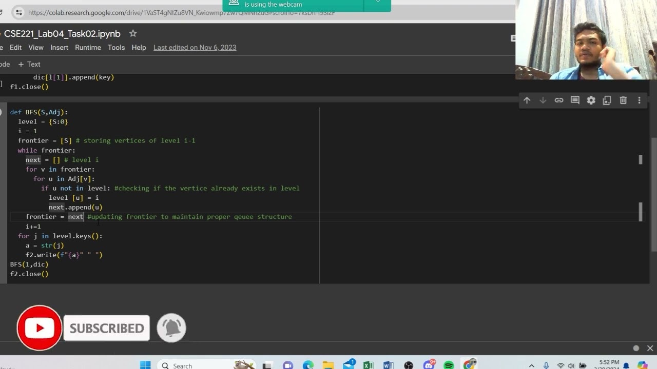 BFS code